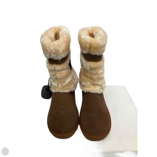 Boots Mid-calf Flats By Natural Reflections In Brown, Size: 8