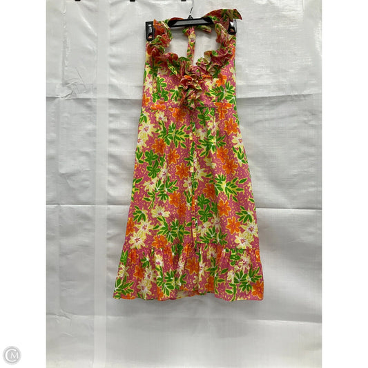 Dress Designer By Lilly Pulitzer In Floral Print, Size: 4