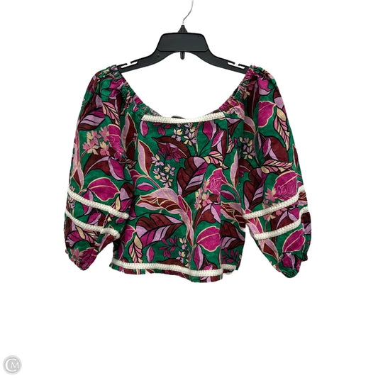 Top Short Sleeve By Cynthia Rowley In Floral Print, Size: S
