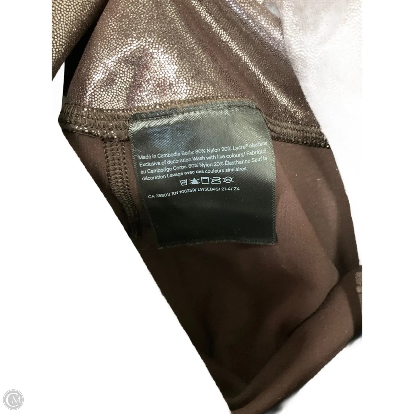 Athletic Leggings By Lululemon In Rose Gold, Size: 6