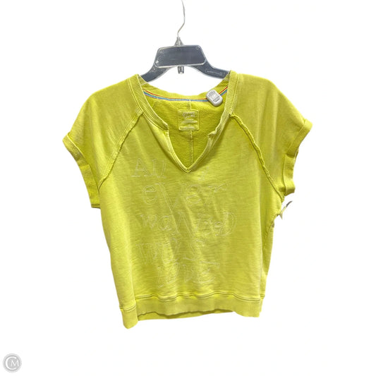 Top Short Sleeve By Anthropologie In Green, Size: Xs