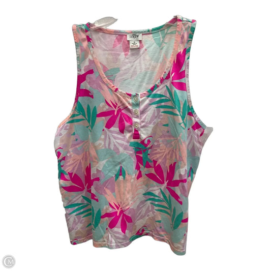 Top Sleeveless By J. Crew In Tropical Print, Size: M