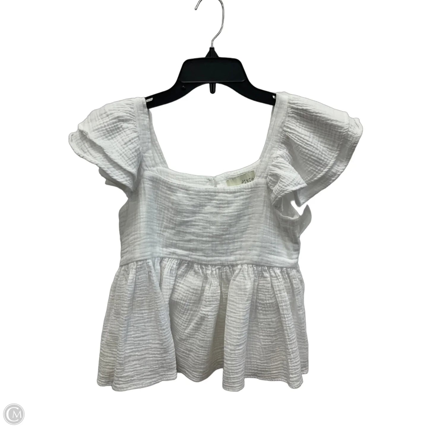 Top Short Sleeve By Pinch In White, Size: S