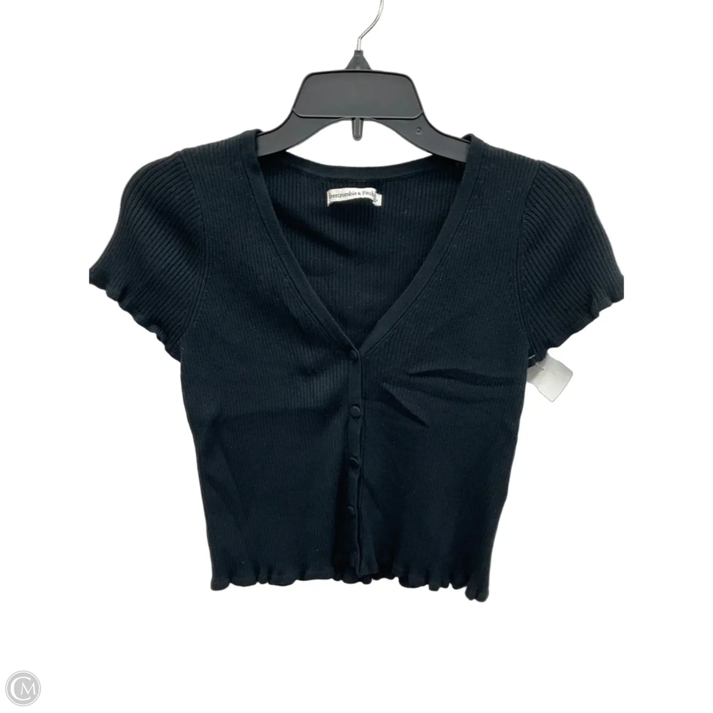 Top Short Sleeve By Abercrombie And Fitch In Black, Size: S