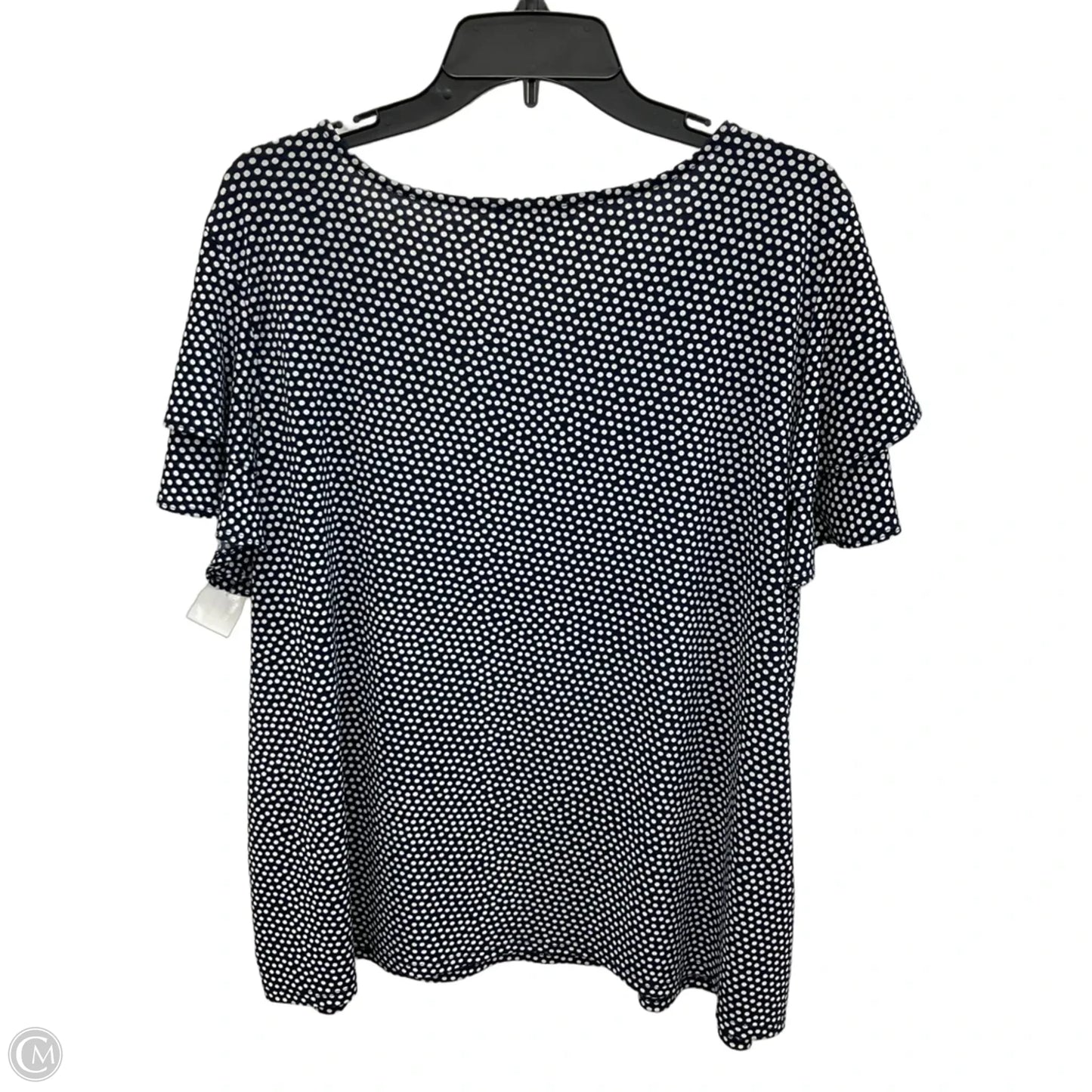 Top Short Sleeve By Adrianna Papell In Polkadot Pattern, Size: 2x