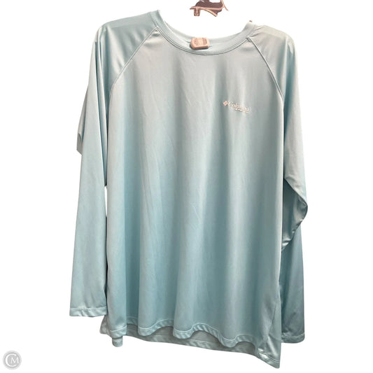 Athletic Top Long Sleeve Crewneck By Columbia In Blue, Size: 2x