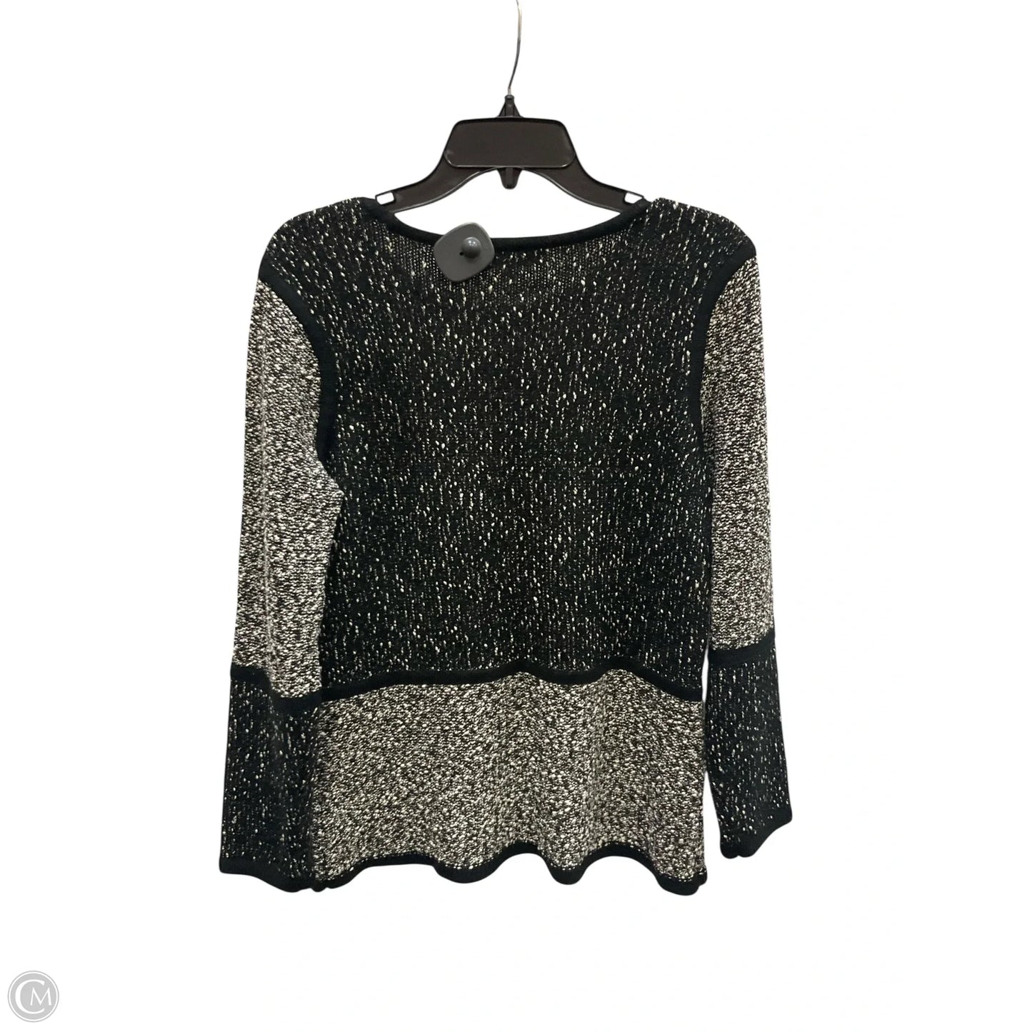 Sweater By Calvin Klein In Black & White, Size: L