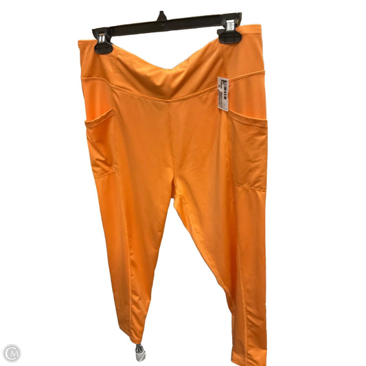 Athletic Leggings By Pro Player In Orange, Size: 1x