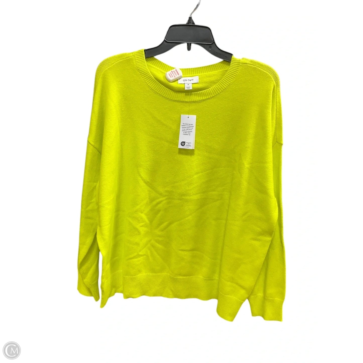 Sweater By Clothes Mentor In Yellow, Size: 1x