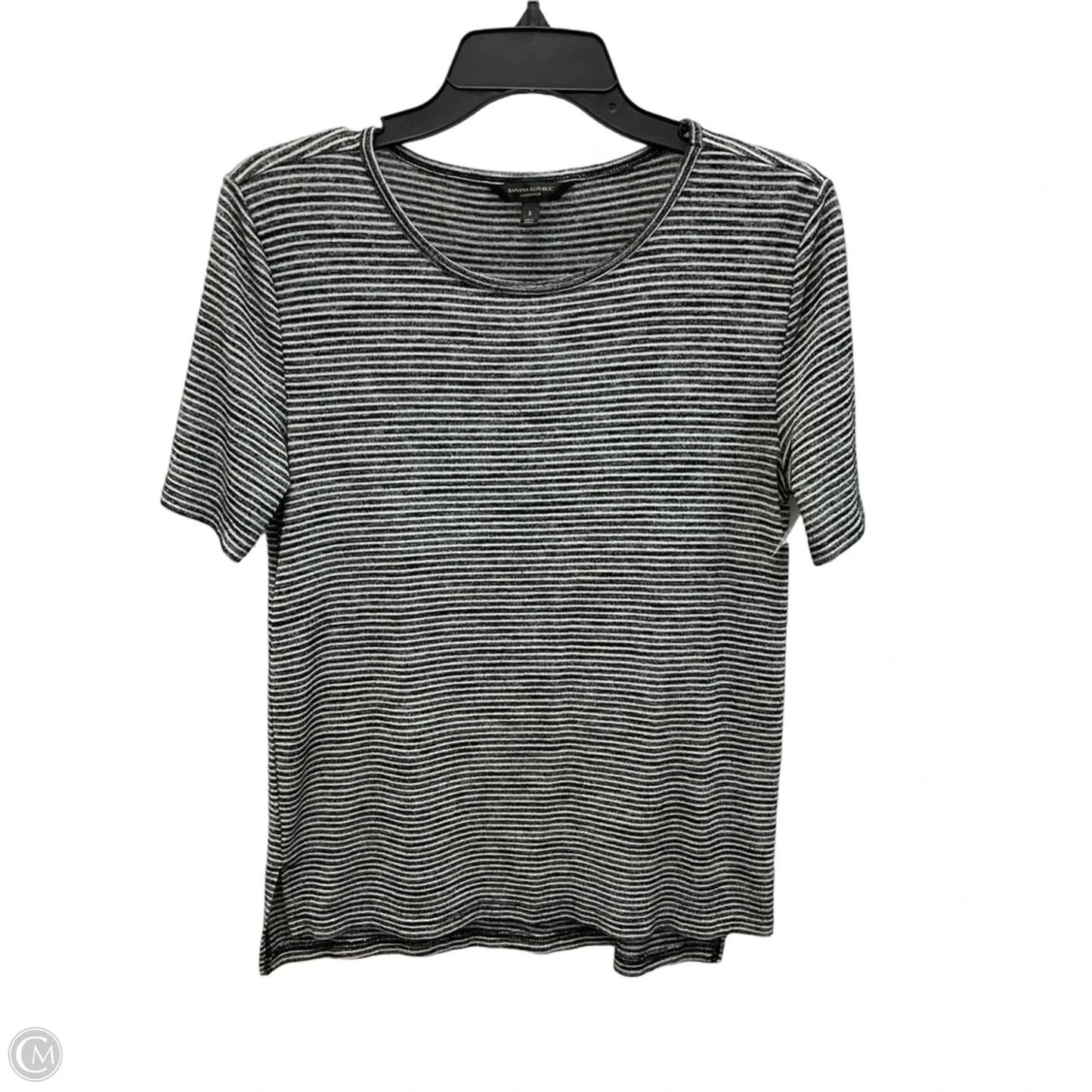 Top Short Sleeve By Banana Republic In Striped Pattern, Size: S