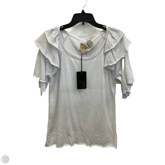 Top Short Sleeve By Chaser In White, Size: M