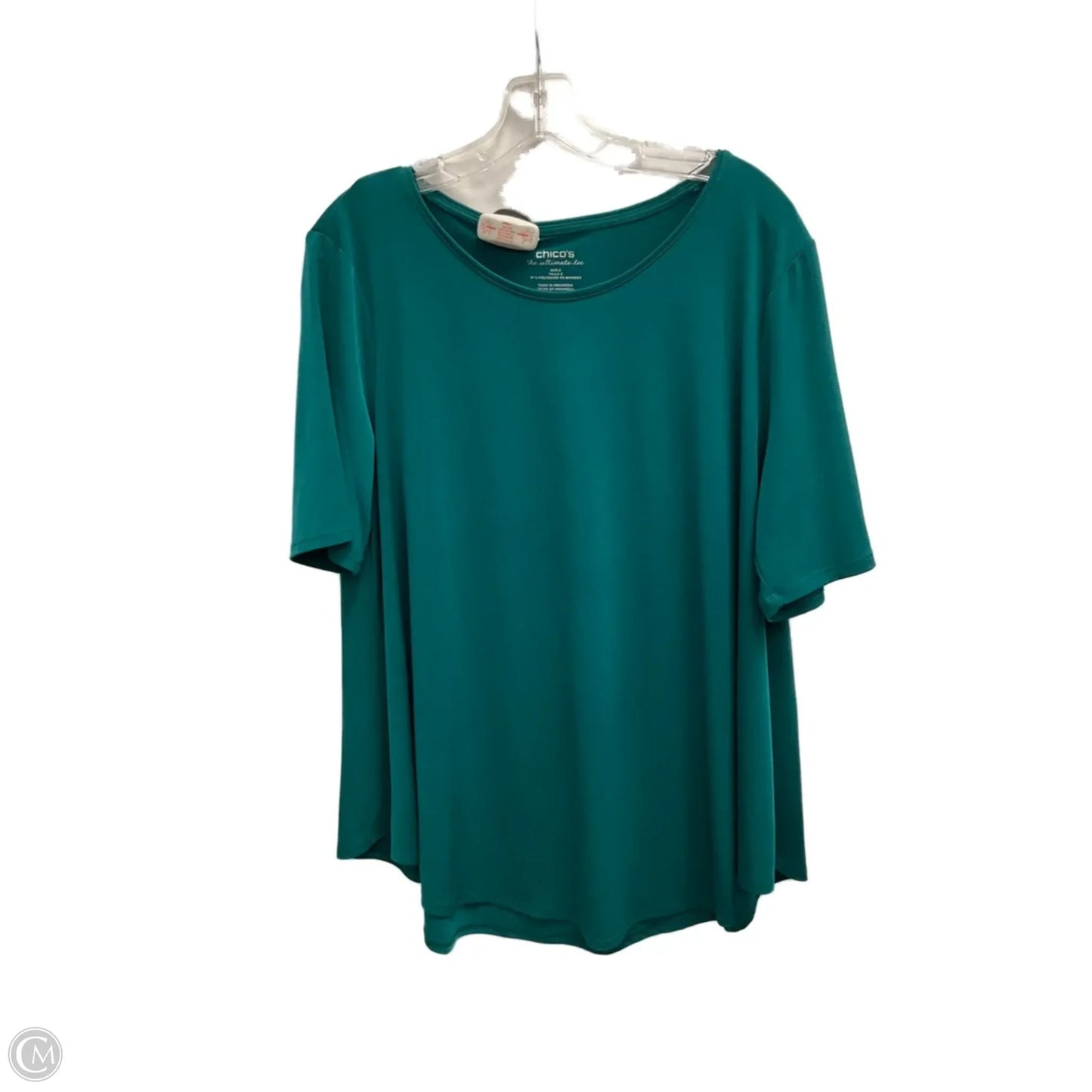 Top Short Sleeve Basic By Chicos In Green, Size: L