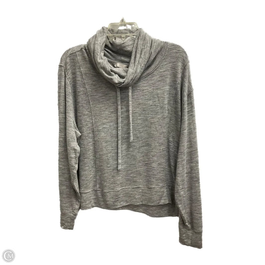 Athletic Top Long Sleeve Collar By Athleta In Grey, Size: Xl