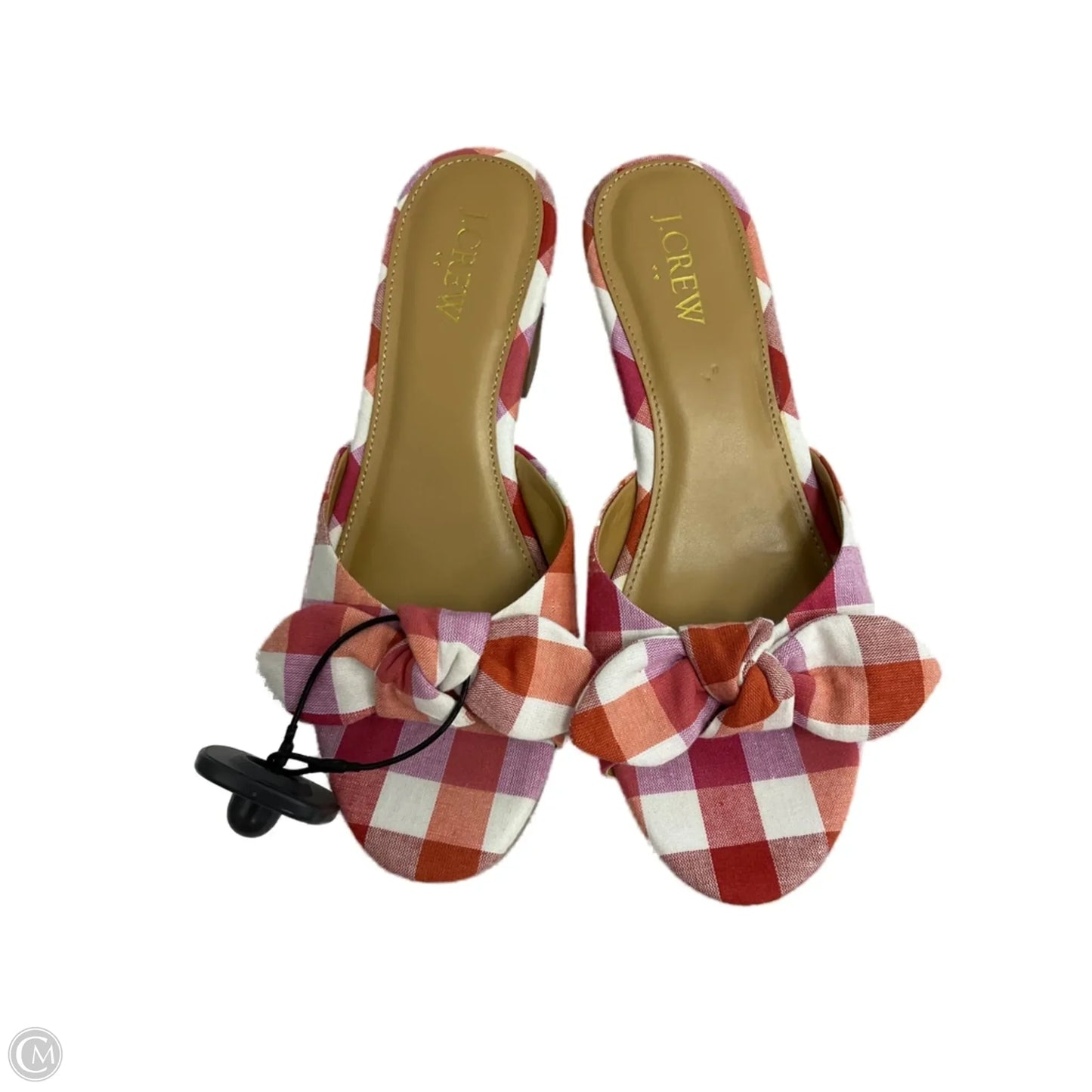 Sandals Heels Wedge By J. Crew In Plaid Pattern, Size: 6.5