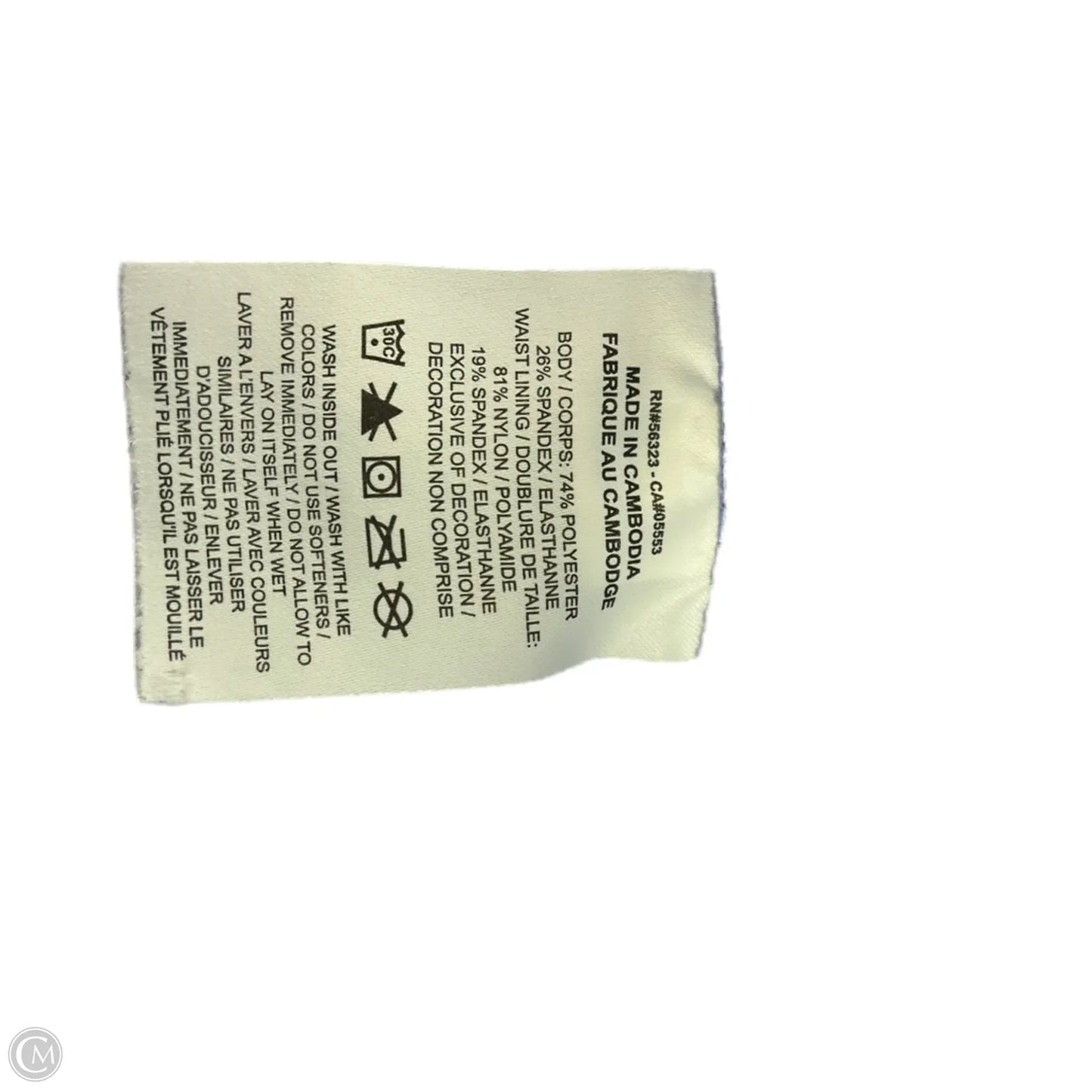 Athletic Leggings By Nike In Blue, Size: M