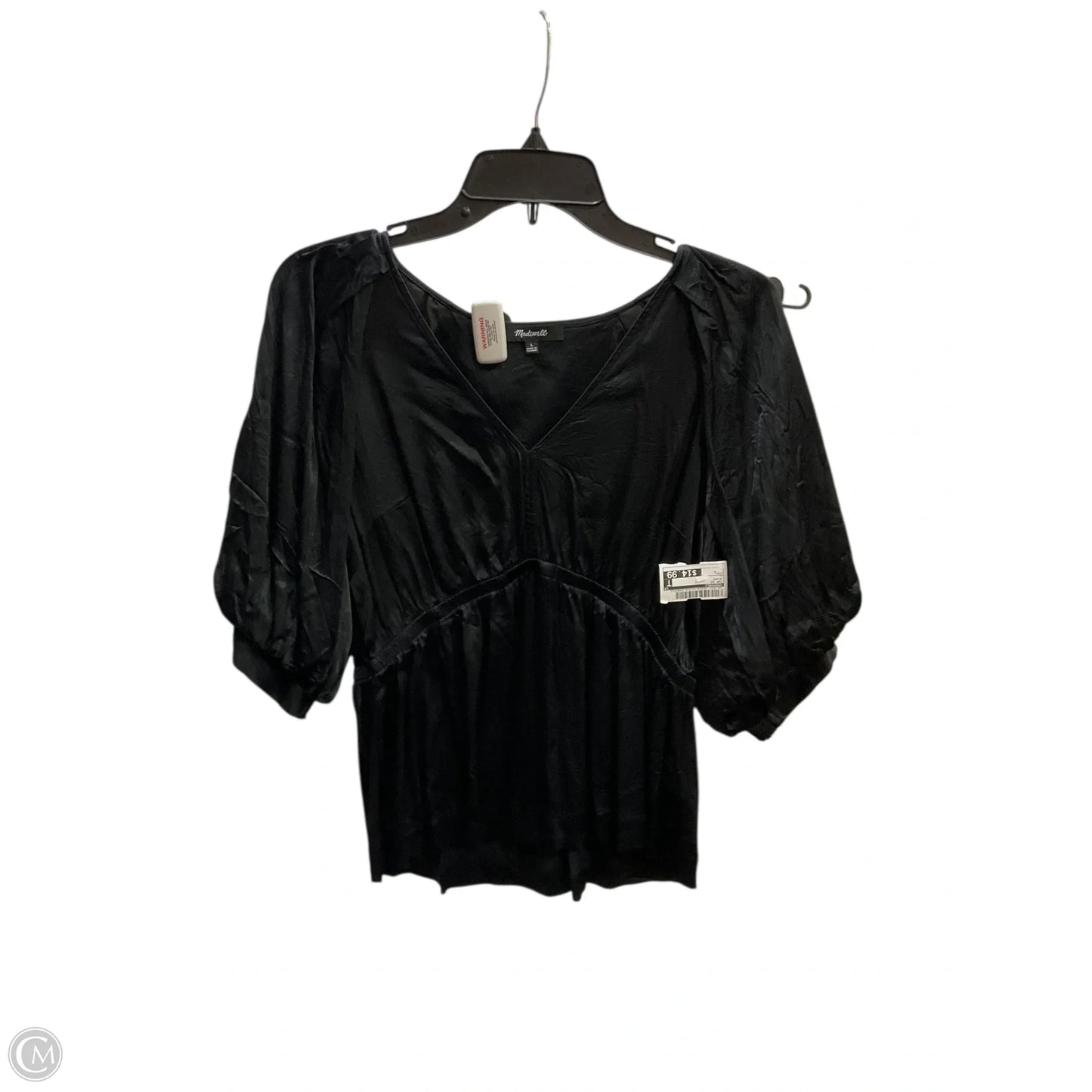 Top Short Sleeve By Madewell In Black, Size: L