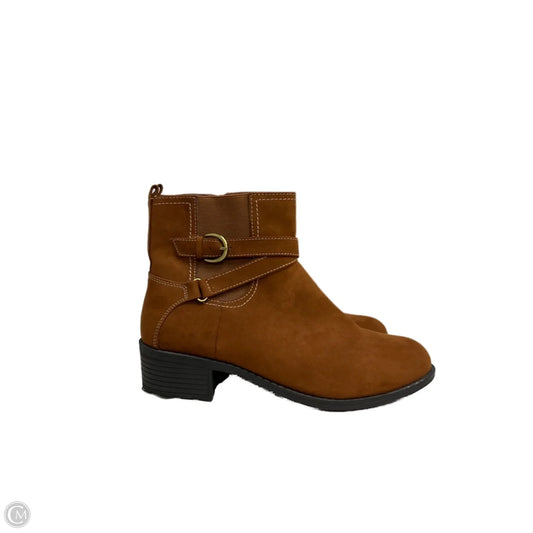 Boots Ankle Heels By St Johns Bay In Brown, Size: 11