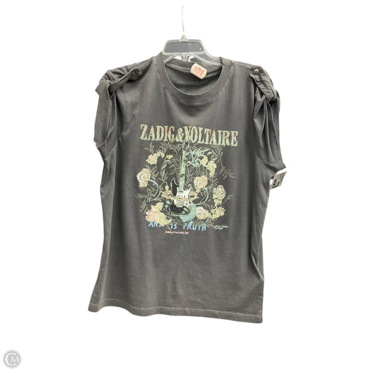 Top Sleeveless By Zadig And Voltaire In Grey, Size: M