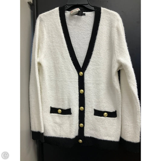 Cardigan By Tahari In Black & White, Size: M