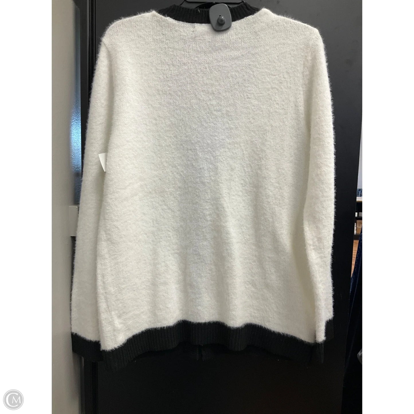 Cardigan By Tahari In Black & White, Size: M
