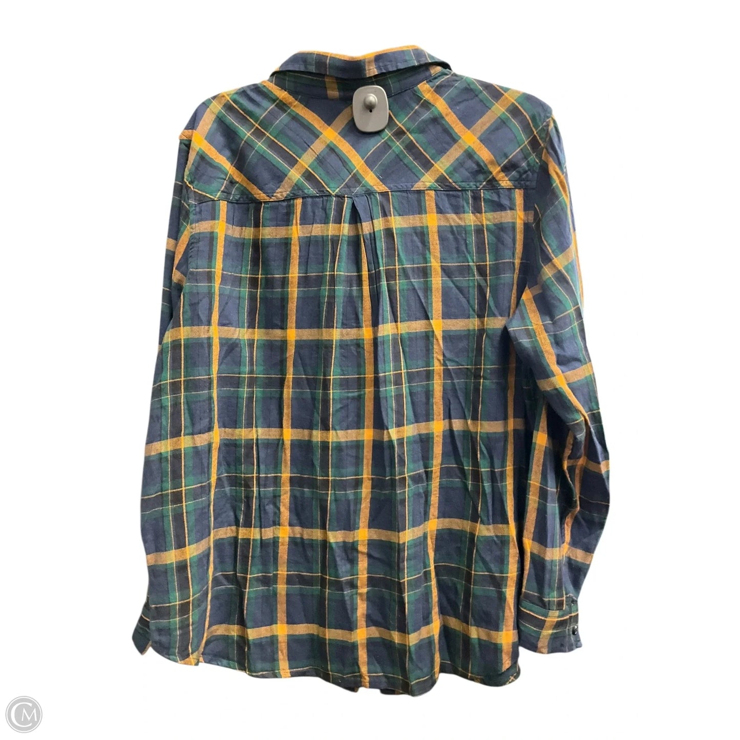 Top Long Sleeve By Lucky Brand In Plaid Pattern, Size: Xl