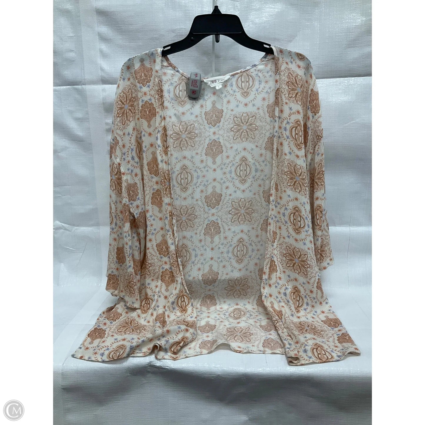 Cardigan By Pink Rose In Orange, Size: L