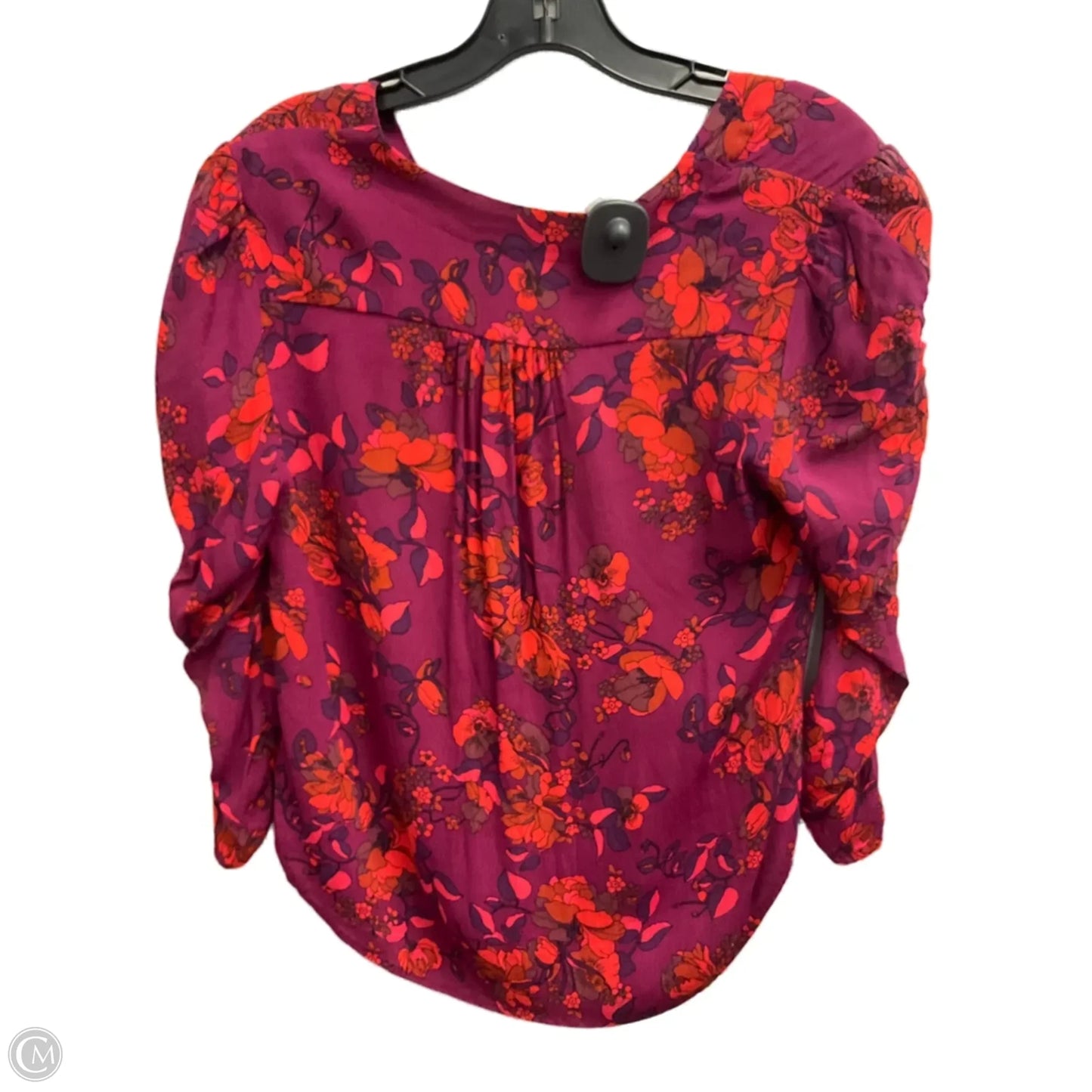 Top Short Sleeve By Maeve In Purple, Size: Mp
