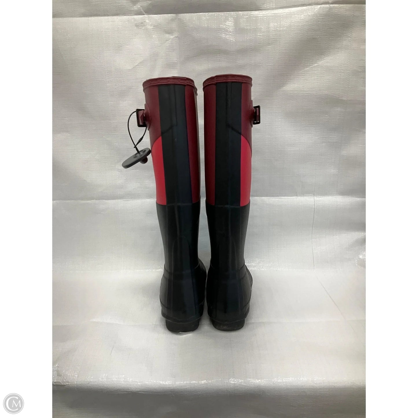 Boots Rain By Hunter In Black & Red, Size: 6
