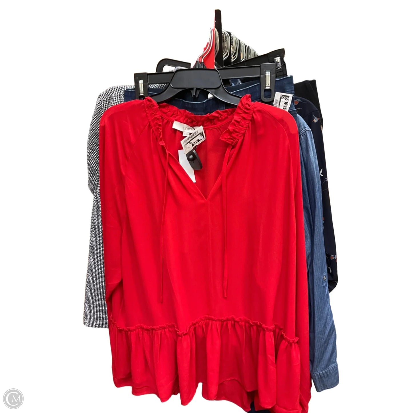 Top Long Sleeve By Loft In Red, Size: Xxl