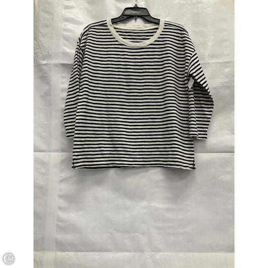 Top 3/4 Sleeve By Talbots In Striped Pattern, Size: Lp