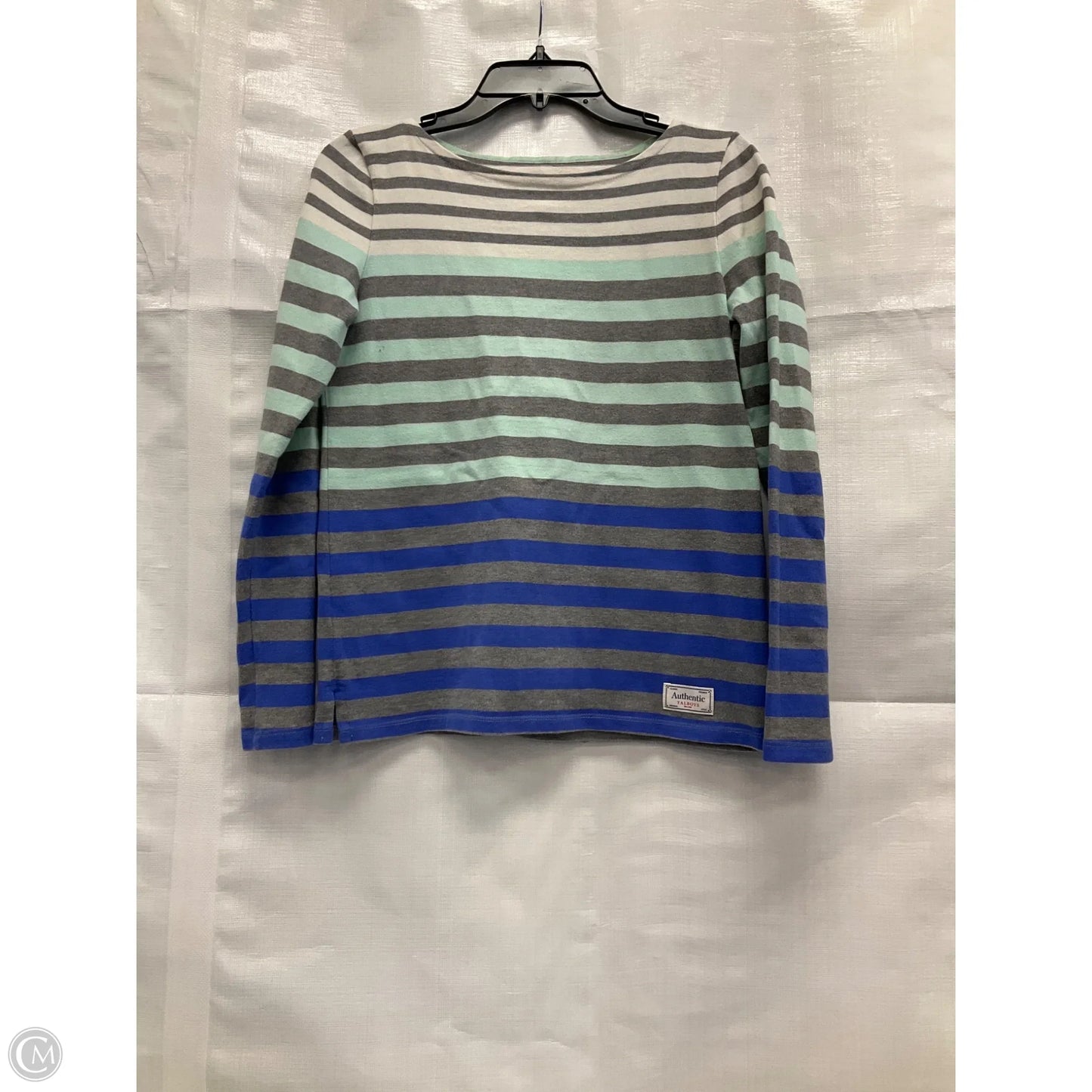 Top Long Sleeve By Talbots In Blue & Grey, Size: Xs