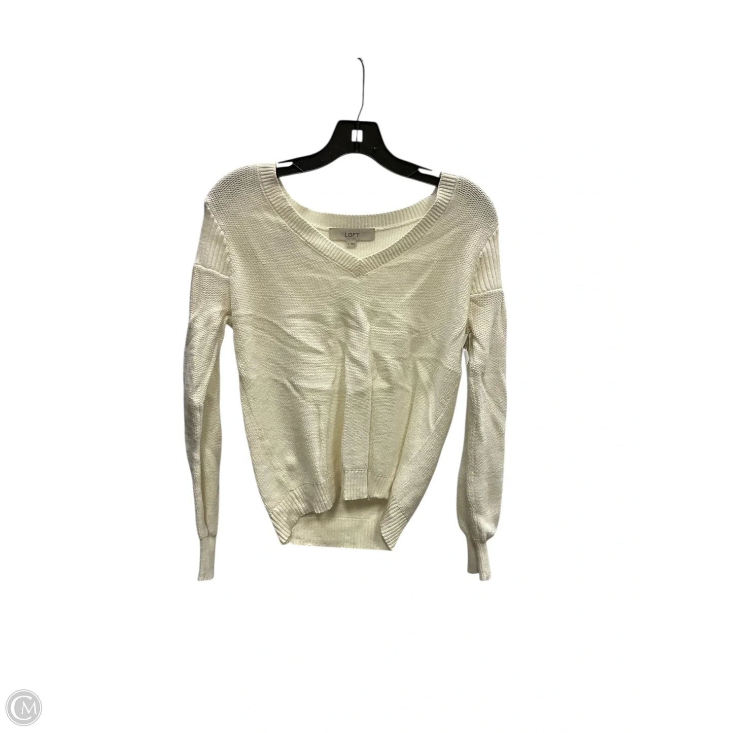 Sweater By Loft In Cream, Size: S