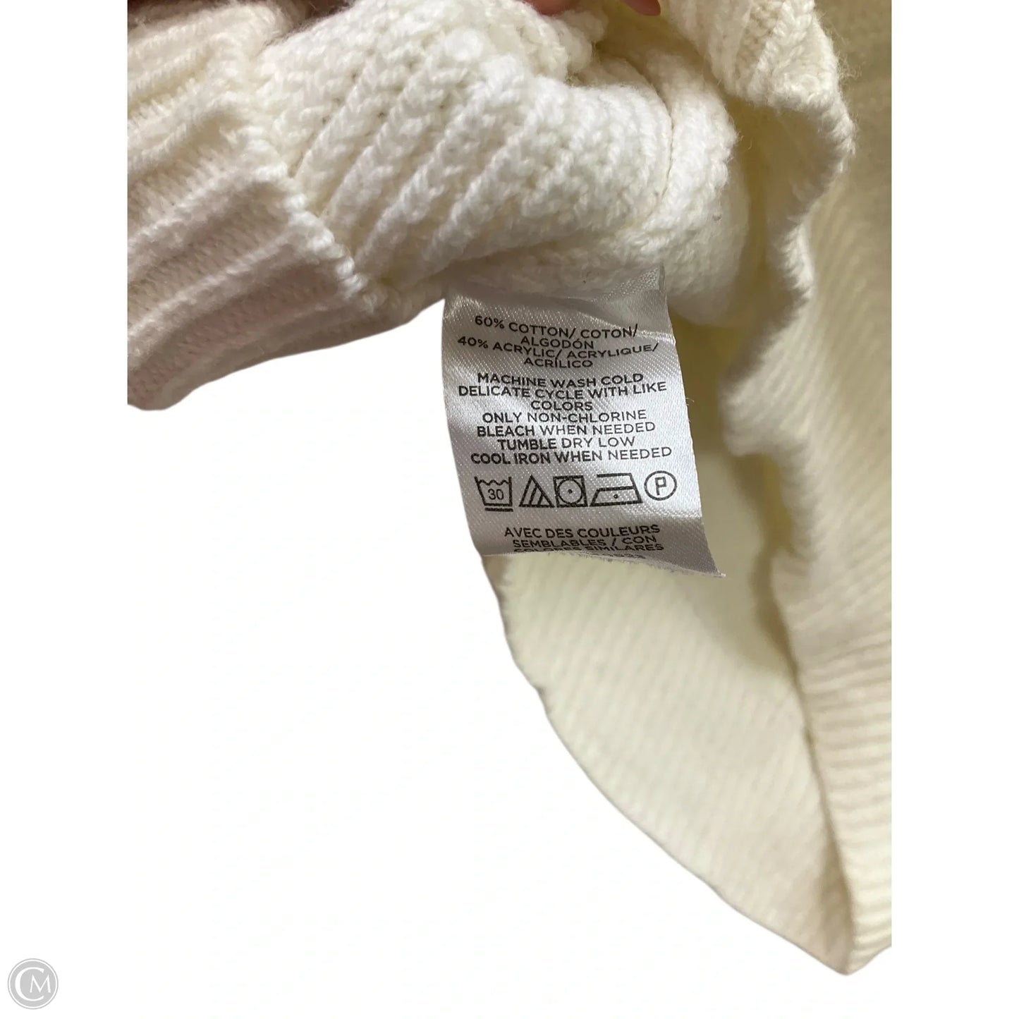 Sweater By Loft In Cream, Size: S