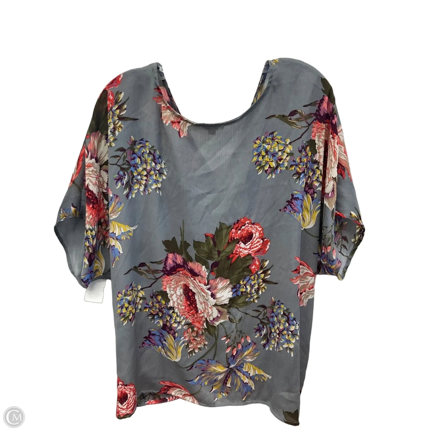 Top Short Sleeve By Umgee In Grey, Size: M