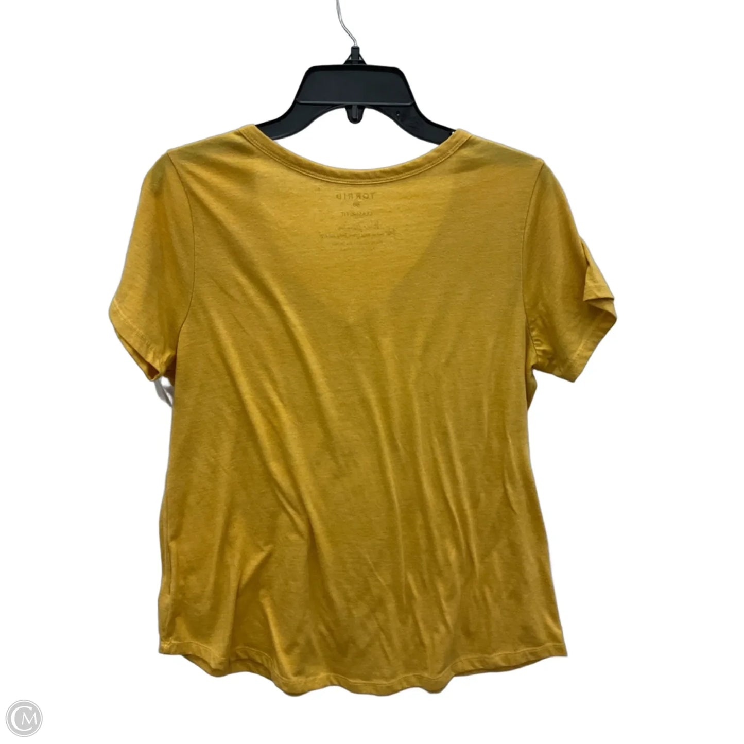 Top Short Sleeve Basic By Torrid In Yellow, Size: L