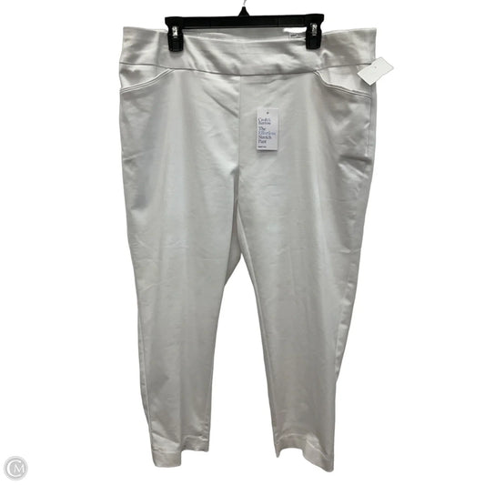 Pants Chinos & Khakis By Croft And Barrow In White, Size: 18