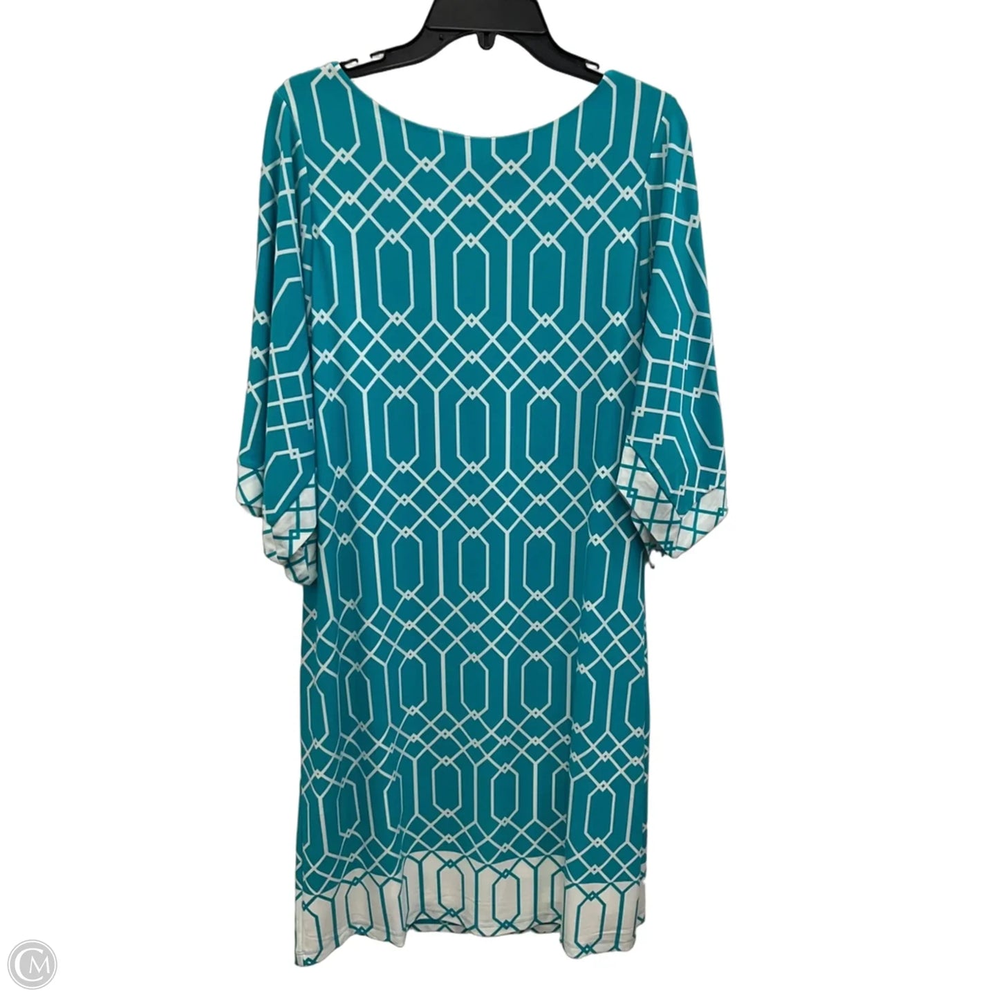 Dress Casual Midi By Chicos In Blue, Size: L
