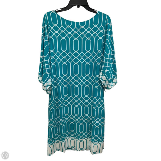 Dress Casual Midi By Chicos In Blue, Size: L