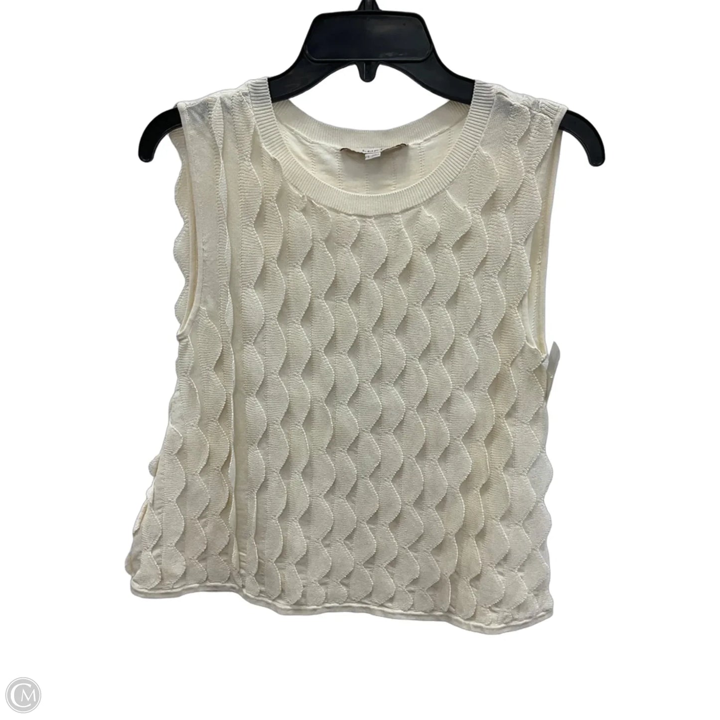Top Sleeveless By Loft In Cream, Size: S