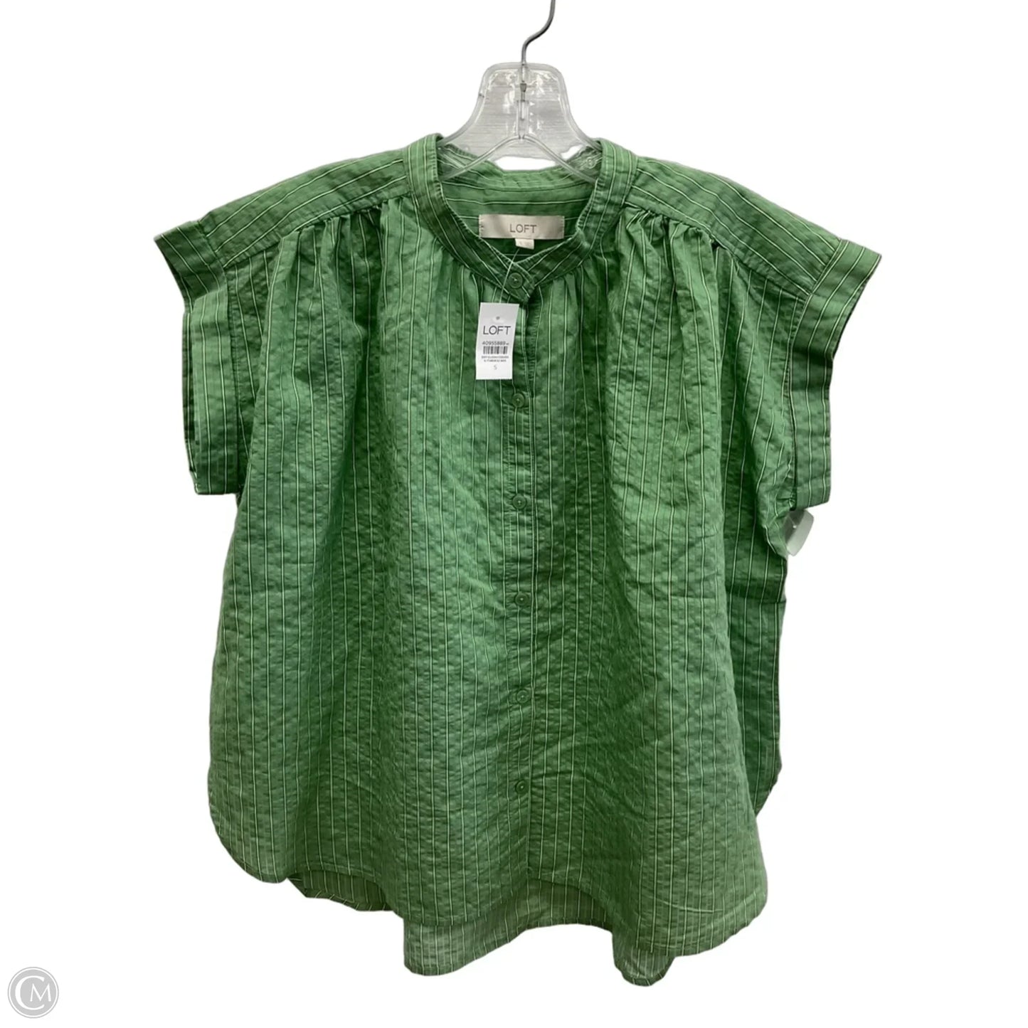 Top Short Sleeve By Loft In Green, Size: S