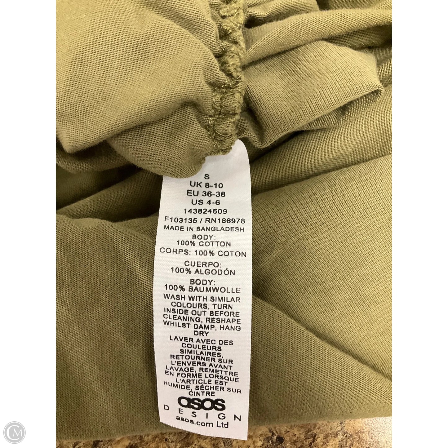 Top Sleeveless By Asos In Green, Size: S
