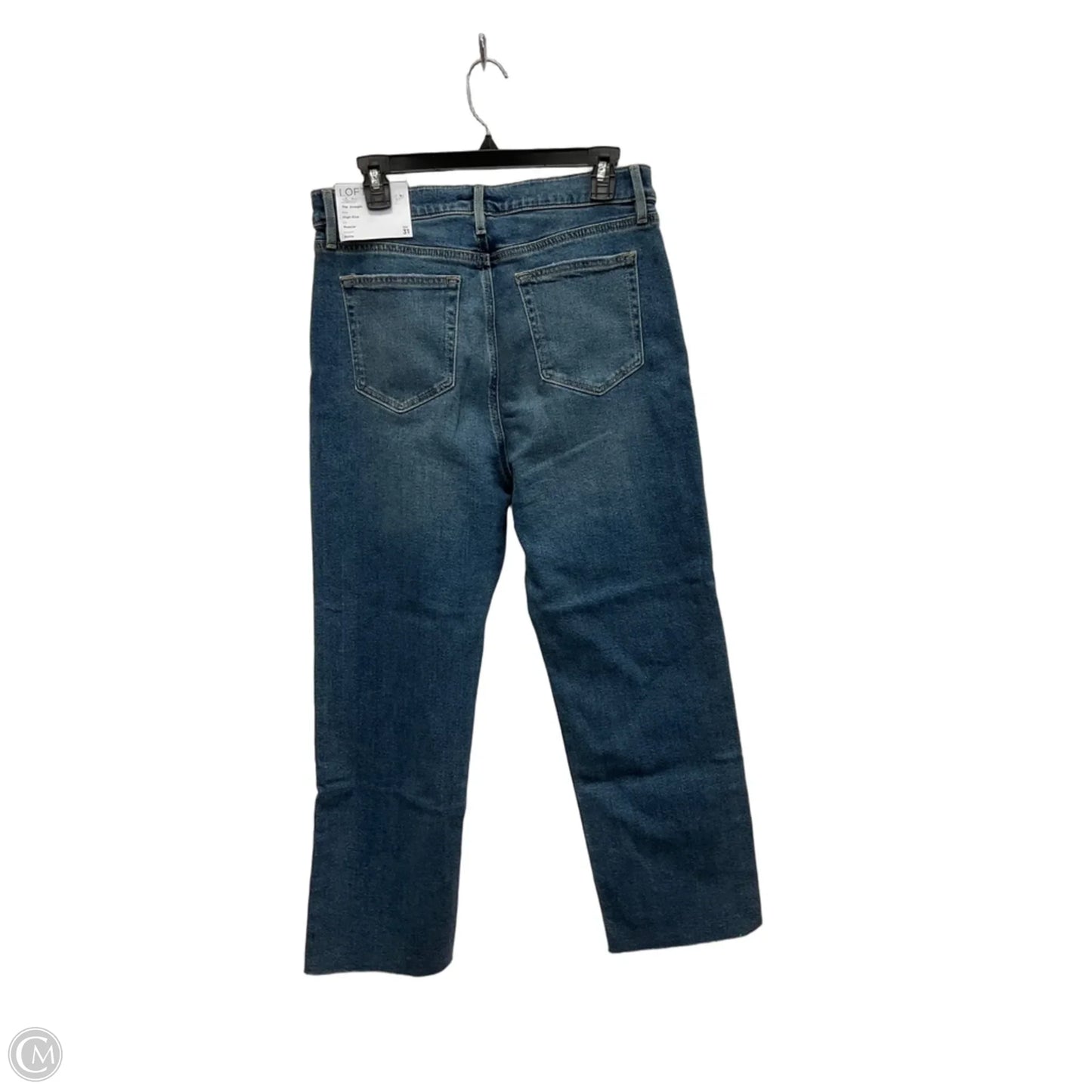 Jeans Straight By Loft In Blue Denim, Size: 12