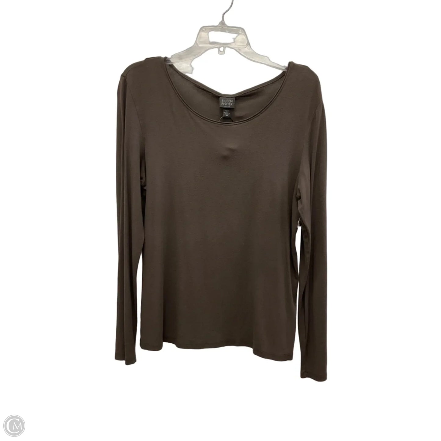 Top Long Sleeve Basic By Eileen Fisher In Brown, Size: Mp