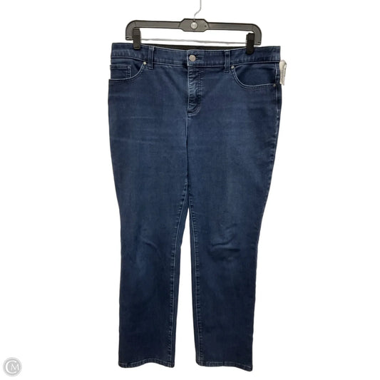 Jeans Flared By Chicos In Blue Denim, Size: 12