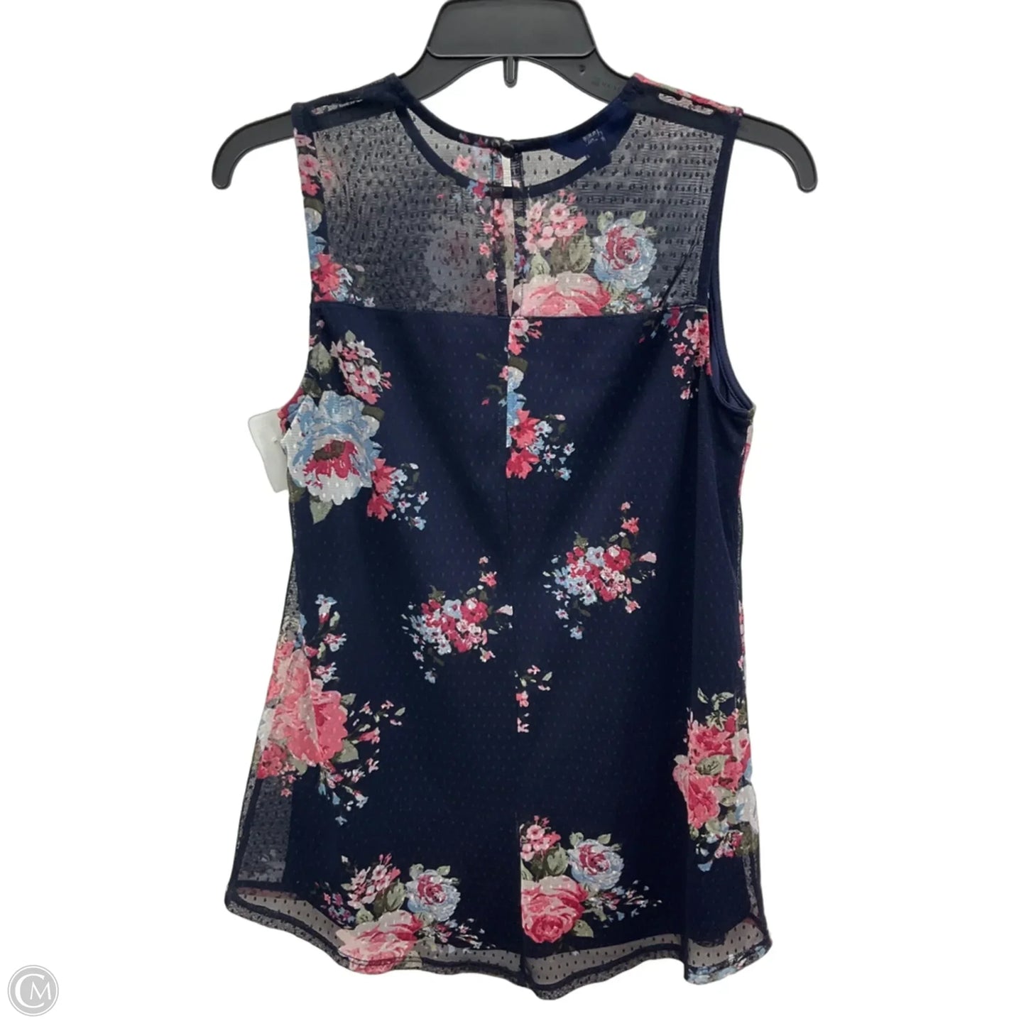 Top Sleeveless By Apt 9 In Navy, Size: S