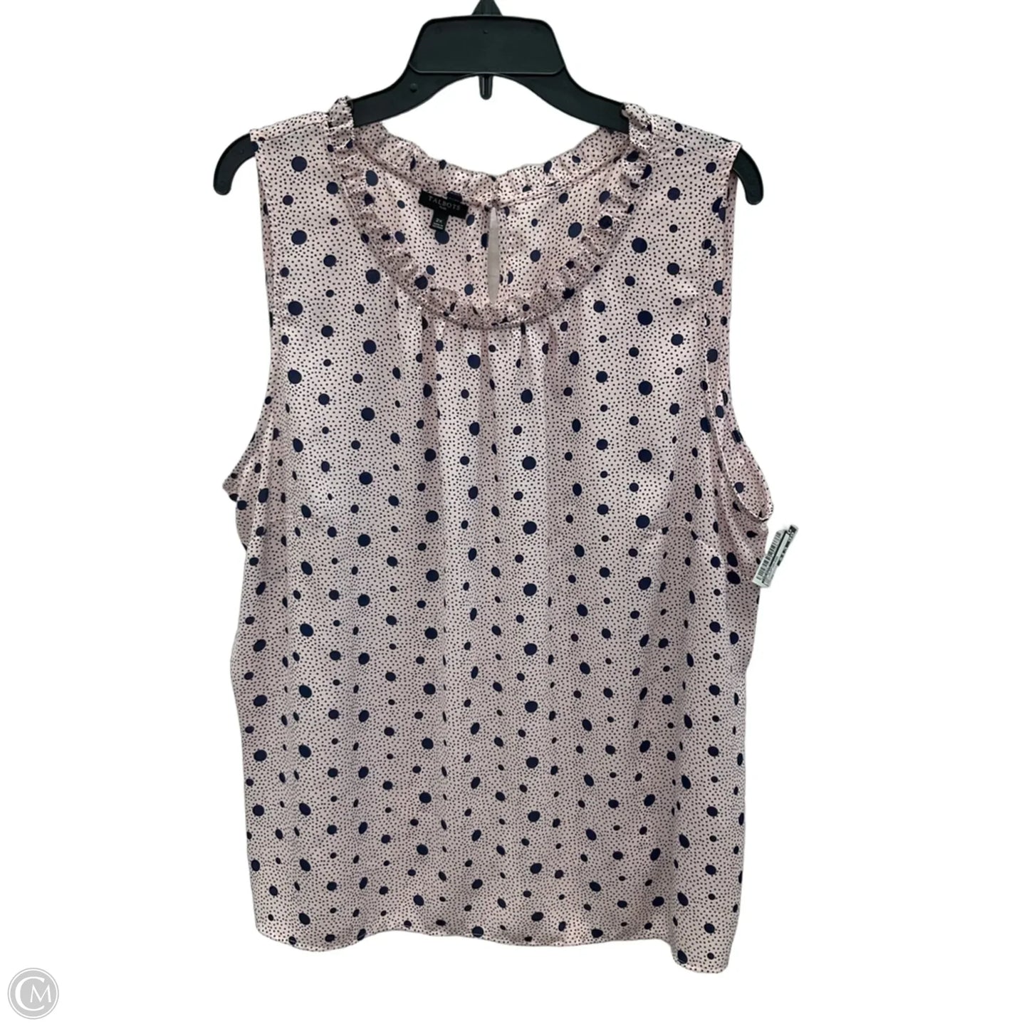 Top Sleeveless By Talbots In Polkadot Pattern, Size: 2x