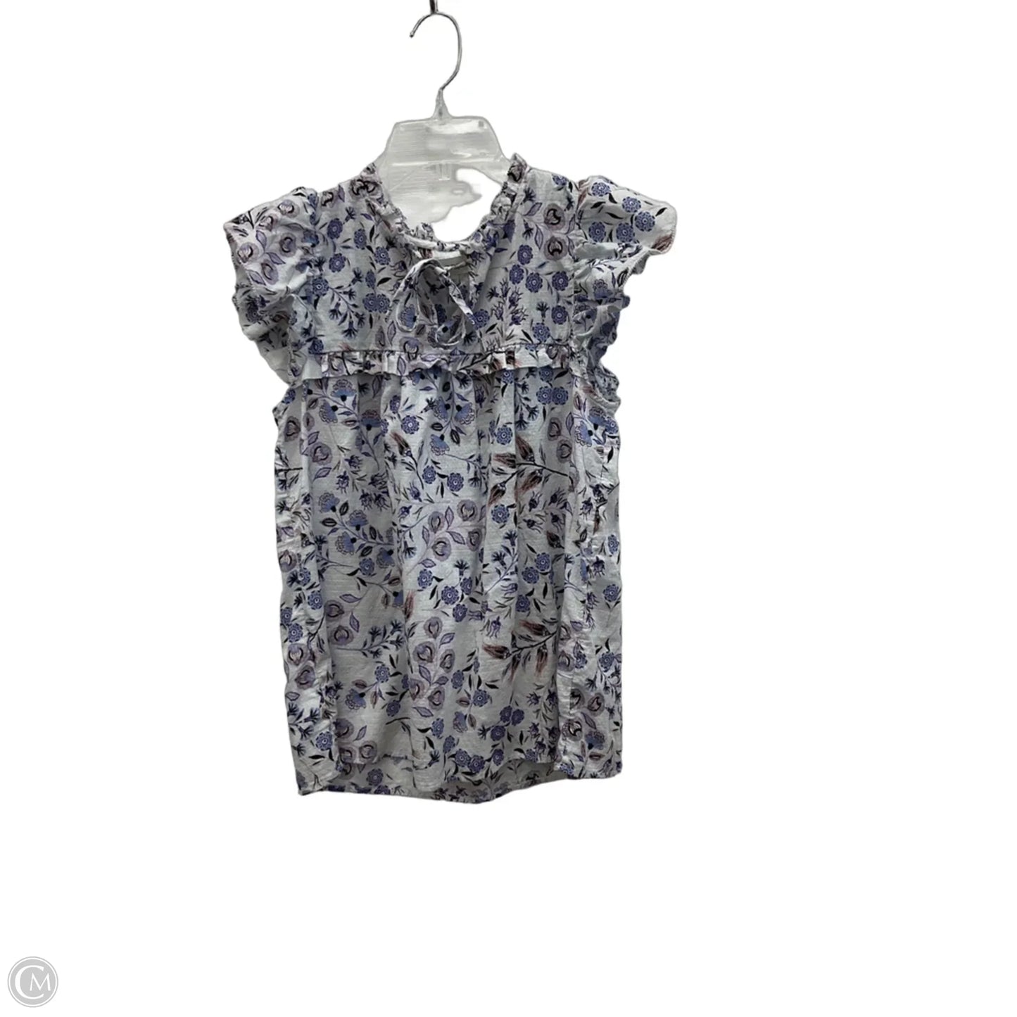 Top Short Sleeve By Loft In Floral Print, Size: S