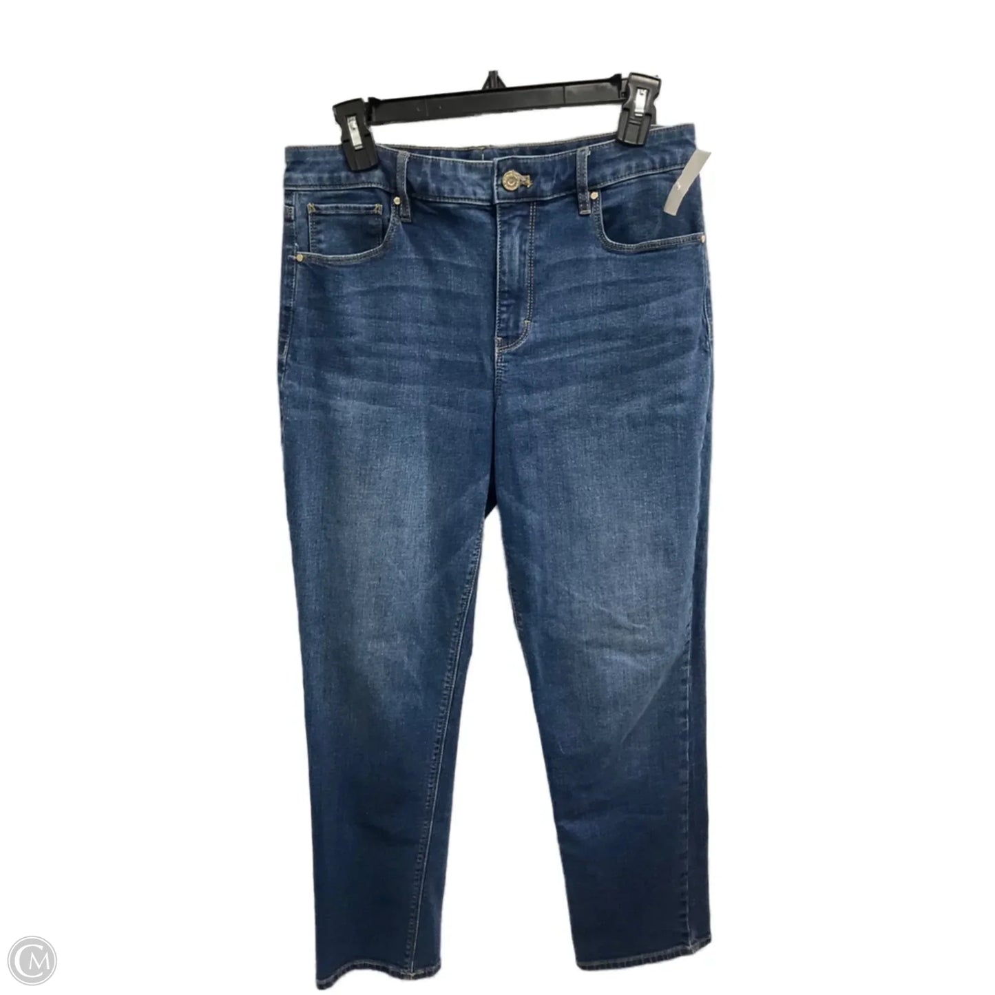 Jeans Straight By White House Black Market In Blue Denim, Size: 6