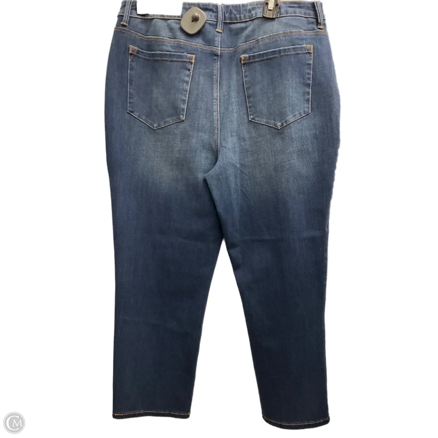 Jeans Cropped By Chicos In Blue Denim, Size: 12