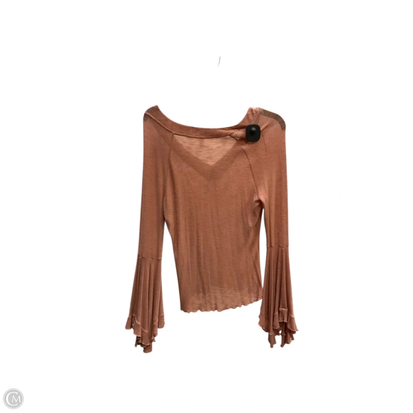 Top Long Sleeve By Free People In Peach, Size: Medium